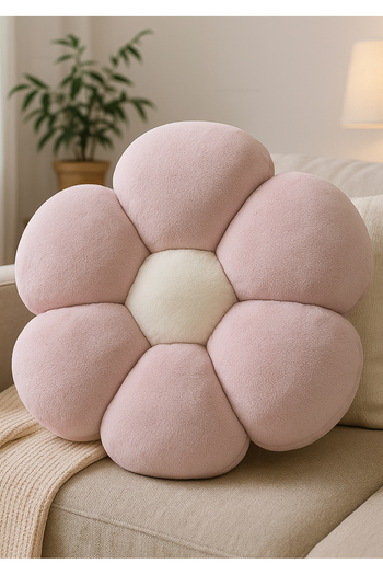 Plush Soft HERİBOM Peluş Papatya Dekoratif Yastık Kırlent Minder - İthal Kumaş - Antialerjik