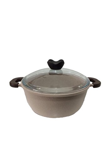 ThermoAD Granite Deep Pot 28 cm Mink Brovni with Disassembled Handle