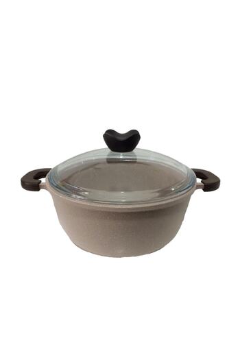 ThermoAD Granite Deep Pot 24 cm Mink Brovni with Disassembled Handle