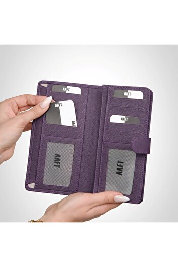 SANATE COLLECTION Hakiki Deri Unisex Cüzdan – Telefon Bölmeli, Kartlıklı Kişiye Özel İsim Yazılır