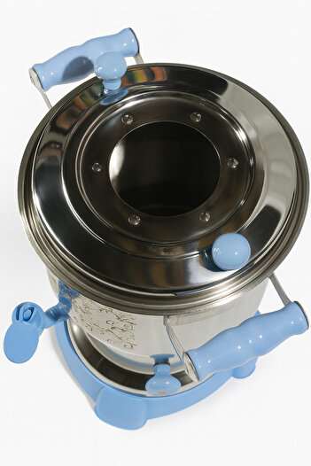 Armağan Tea Samovar & Tea Machine - Light Blue Assembly - Colorful Laser Pattern - 3.5 Liter Water Reservoir