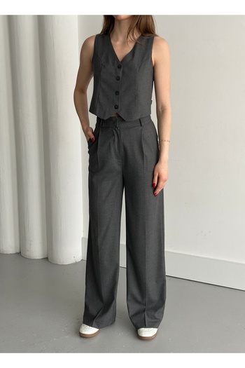 My Blog Anthracite Lynda Vest Trousers Set - 8479