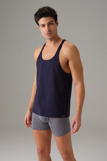Doreanse Men's 90% Cotton Swimmer Sports Singlet 2042