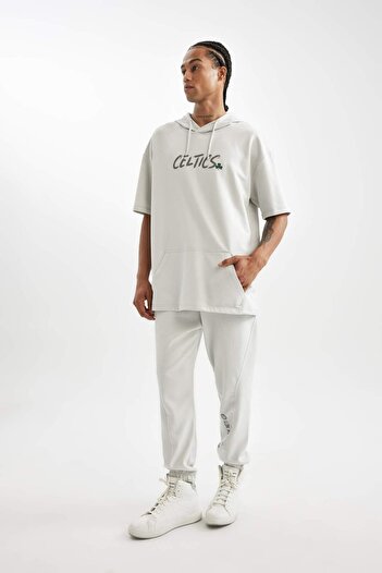 DeFacto Brooklyn Nets Fit Nba - Men's Grey Skuba Jogger Sweatpants C8924Ax24Au
