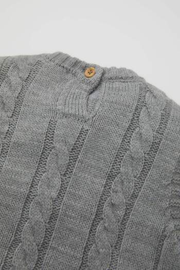 DeFacto Baby Boy Crew Neck Knitted Pattern Sweater Sweater C8865A524Wn