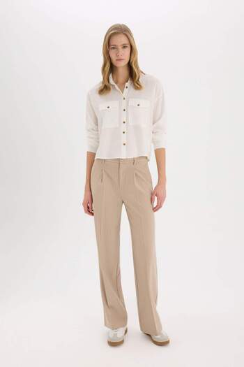 DeFacto Regular Fit Shirt Collar Long Sleeve Shirt A5380Ax23Au