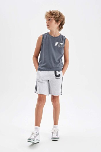 DeFacto Boy's Printed Crew Neck Tank Top - C5105A824HS