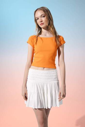 DeFacto Coool Rib Short Sleeve Fitted T-Shirt D5119AX24HS