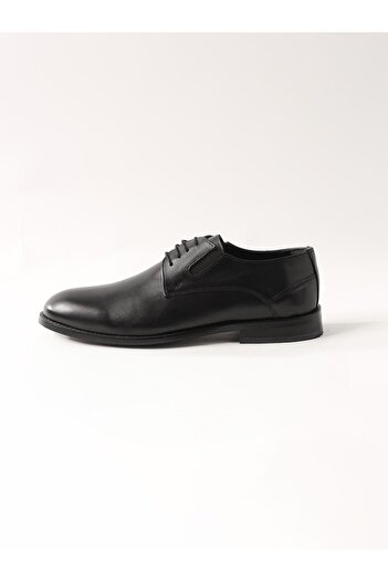 Dufy Black Men's Leather Classic Shoes