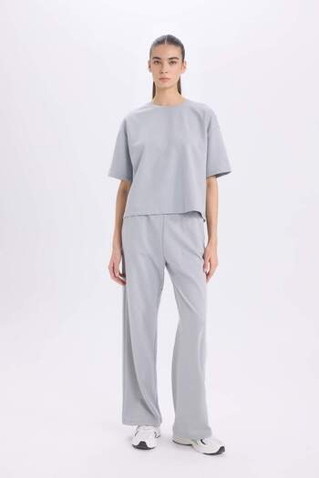 DeFacto Relax Fit Crew Neck Basic Plain Short Sleeve T-Shirt C7630Ax24Au