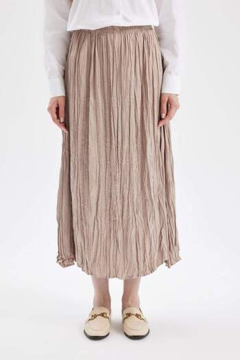 DeFacto Satin Maxi A-line Skirt - D2139AX24SM