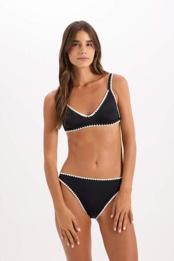 DeFacto Regular Fit Embroidered Bikini Bottom-Fall in Love C3203Ax24Hs