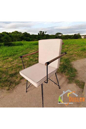 DÜŞLER EV TEKSTİLİ 40*80 Beige Fabric Beige Piping Back Chair Cushion