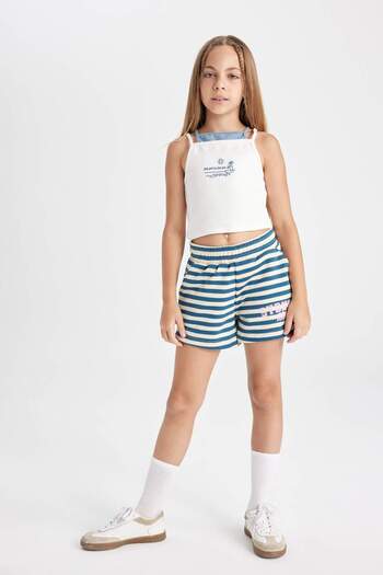 DeFacto Crew Neck Printed Girls' Tank Top - D0879A824HS