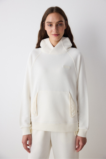Penti White Quilted Detail Marita Sweatshirt - Saude Collection