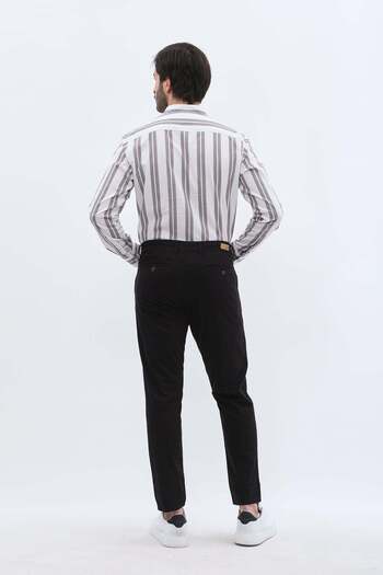 Jeanspro Cotton Slim Fit Chino Pants - Black