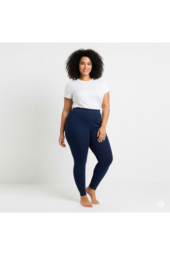 Isıl Termal |   Large Size Unisex Thermal Winter Jumbo Battal Size Leggings Dark Blue