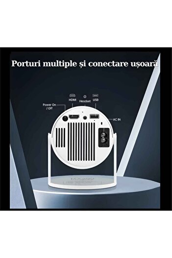 VSM Proiector inteligent 4K cu consolă de jocuri, Android TV 11, WiFi, Bluetooth, proiecție de 130 inchi