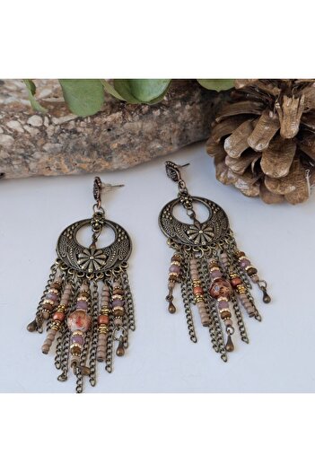 azra takı tasarım Handmade Authentic Ethnic Bohemian Long Women's Earrings