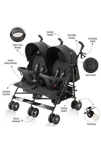 TEKNUM Teknum Twin Stroller Fellow-Black