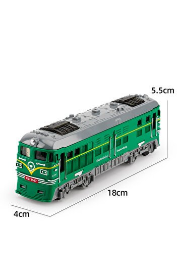 Choice1 Green Model Train Inertia Car Toy, Kids Toys Rail Diecast Vehicle Toy Models, Educational Simulation