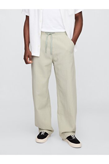 GAP Erkek Gri Gauze Baggy Easy Pantolon