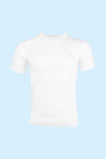 Ceylanoğlu Men's White Combed Cotton Crew Neck Undershirt 6 Pack