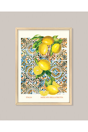 Vetro Design Lemons Framed Poster