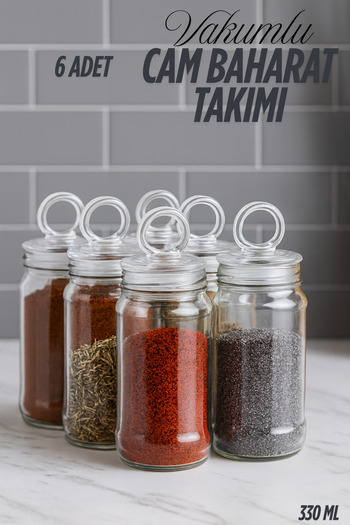 Serin Bardak 6 Pieces Vacuum Glass Spice Set