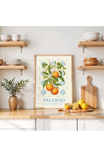 Vetro Design Salerno Oranges Framed Poster