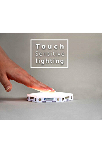 OEM Lampă de perete LED modulară cu control tactil, formă hexagonală, lumină albă, set de 6 hexagone