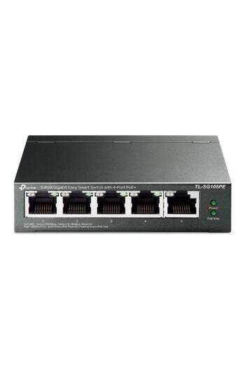 TP-LINK Switch 4 x RJ45 Gigabit PoE, 1 x RJ45 Gigabit, PoE economic 65W, Gestionare inteligentă ușoară - TL-SG105PE