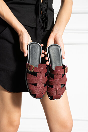 diya shoes شبكة شاي بورجوندي موديل نعال نسائية مريحة للاستخدام اليومي