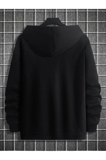 CLAYES Vertical Sweatshirt - Black Printed Oversize Hoodie
