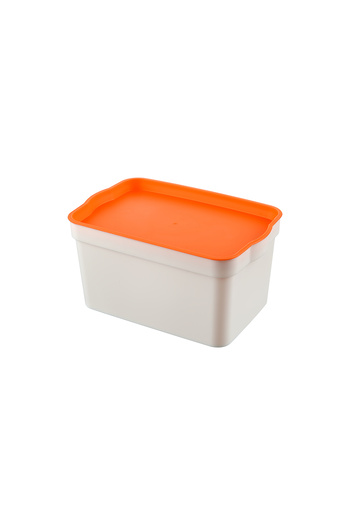Waldern Home Retro Colorful Lid Storage Box 2.3 Lt Multi-Purpose Storage Container Multi Color