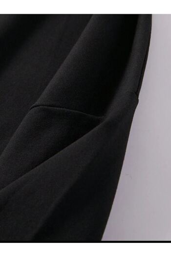 VBSVİBES Σοφιστικές εμπριμέ Unisex φούτερ με κουκούλα μαύρο φούτερ