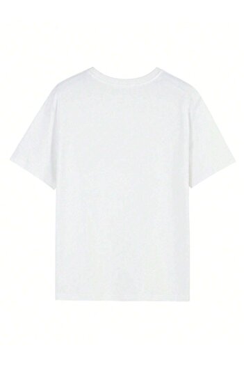 CLAYES Vintage College T-Shirt - Λευκό εμπριμέ κοντό μανίκι με λαιμόκοψη