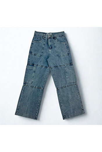 NiceLook High quality gray blue oversized women's jeans