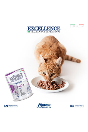 Monge Sterilized Cat Wet Food Pouche with Duck -100g - Lechat Excellence by Monge