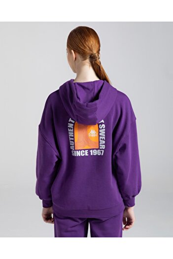 Kappa Αυθεντικό γυναικείο μωβ Oversize Fit Hoodie Mira