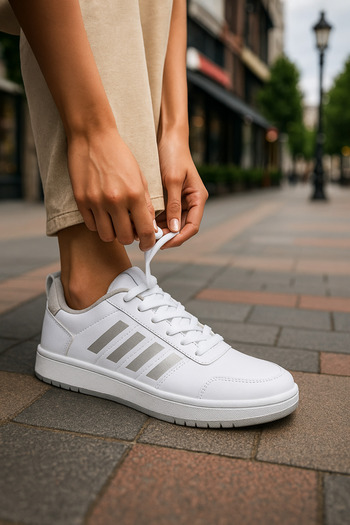 Nstil Casual Unisex Sneaker Sports Shoes Lace-Up Line Detail Comfortable Lightweight Lace-Up Serrated Sole St-331
