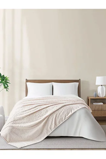 Donetella Single Size Fleece Blanket 170x210 cm, Floral Texture Soft & Cozy, 350 GSM for Bed & Sofa