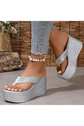 Deniz Terlik Σαγιονάρες Wedge Heel Stylish Beach Sea Daily