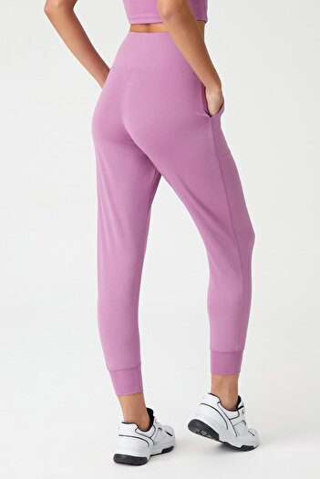 Los Ojos Women's Lavender High Waist Jogger Sweatpants Joggers
