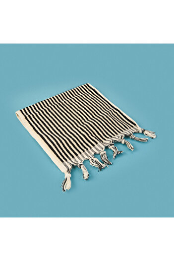 Evidea Soft Helga Hand Towel - Ecru / Black - 30X50 cm