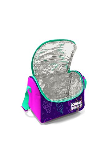 Coral High Purple Pink Ice Cream Patterned Thermo Lunch Box 11888
