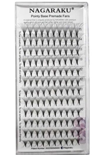 NAGARAKU 10 D Volüme Ipek Kirpik 0.7 Kalınlık D Kıvrım 8-15 Mm Boy Aralığı Mix Kutu