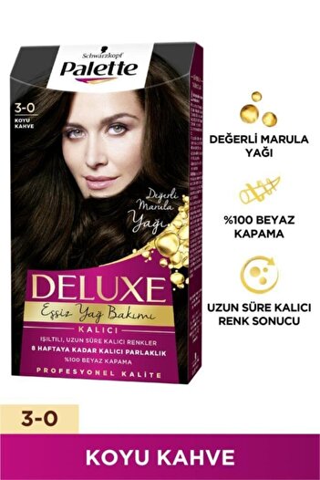 Palette Deluxe Saç Boyası 3-0 Koyu Kahve X 2 Adet