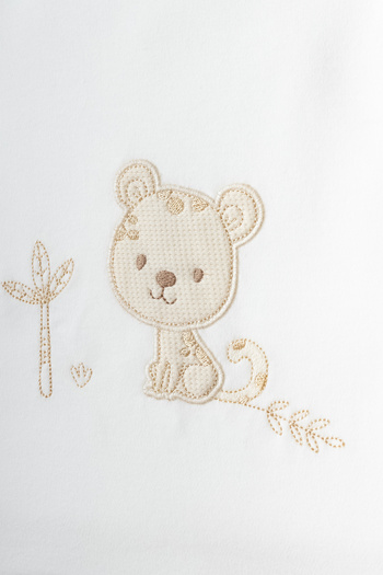 Bebitof My Baby Kumsal 100% Cotton 10 Pack Hospital Release New Cute Tiger Pattern Ecru 10095