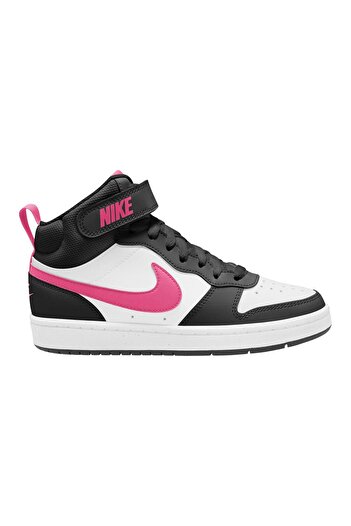 Nike Court Borough Mid 2 Shoes - Black/White/Sunset Pulse